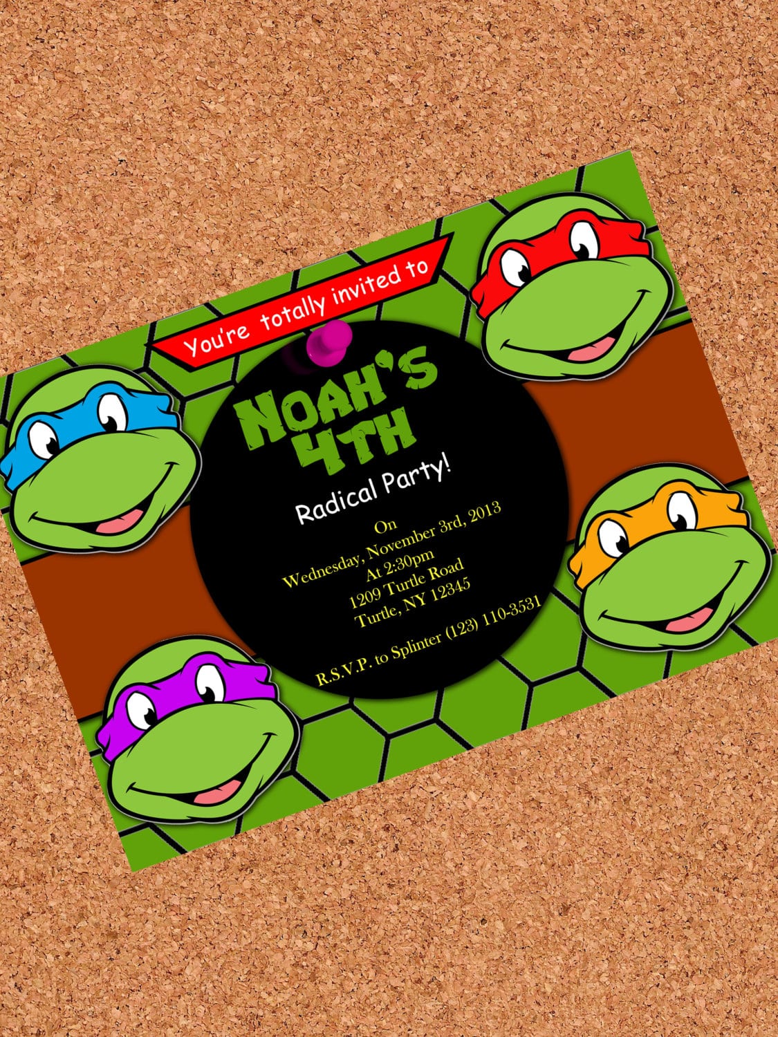 Free Printable Ninja Turtle Birthday Invitations â Gangcraft Net